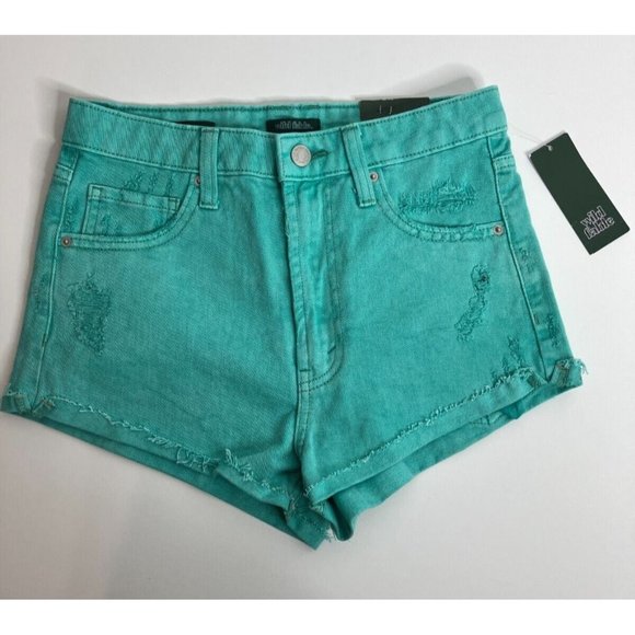Wild Fable Women's Juniors Size 00 Highest Rise Cheeky Shorts 24 Waist New - Picture 1 of 10